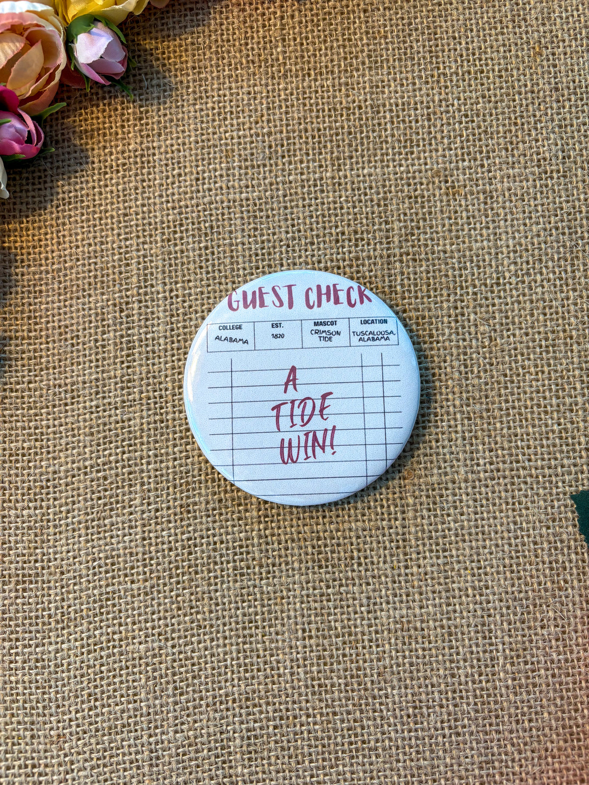 A Tide Win - University of Alabama Inspired Button