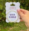 War Eagle pearl edge - Auburn University inspired button