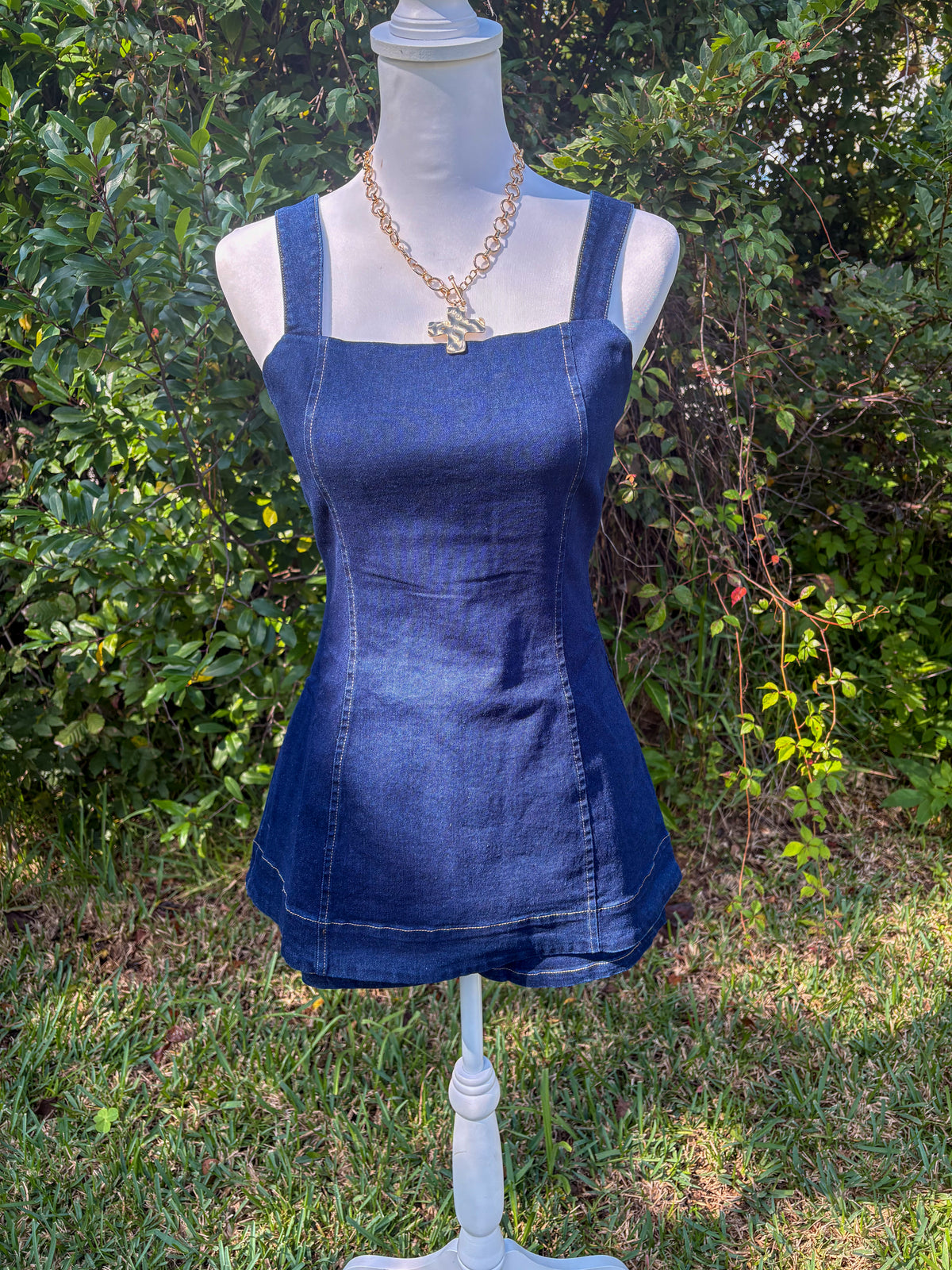 The Olivia Denim Romper