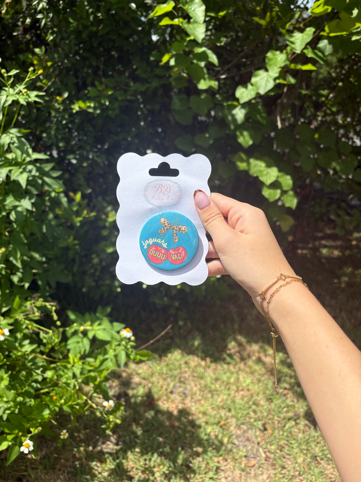 DUUUVAL cherry - Jaguars Inspired Button