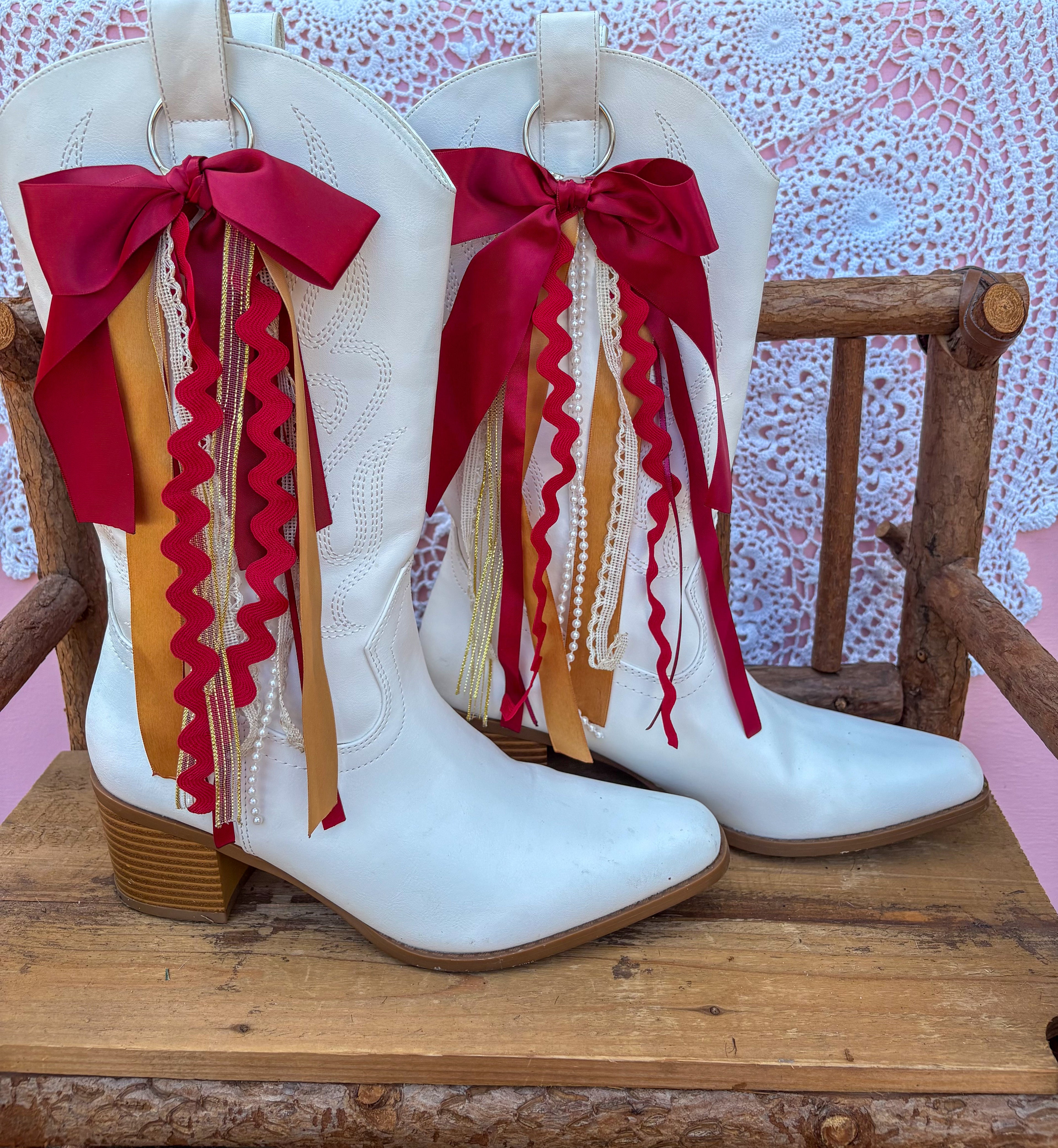 The Garnet & Gold Set - Florida State University inspired boot bows